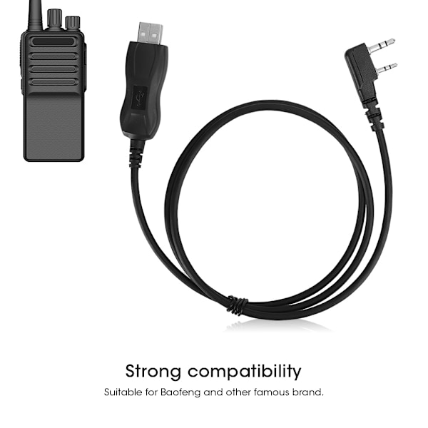 Walkie Talkie Programmeringskabel USBK Gratis Drivrutin God Kompatibilitet Tillbehör