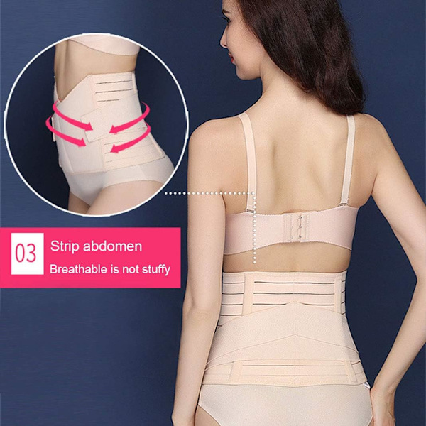 Bäckenbottentränare, Andningsbart meshtyg Justerbara band Stödåterhämtning Wrap för postpartum mage, Främjar rörlighet och komfort under C