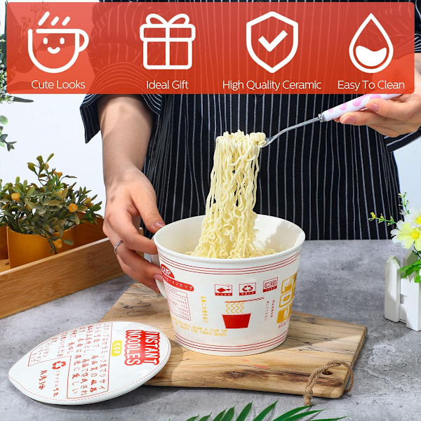 Japansk kreativ keramisk skål snabbnudlar skål blandning ramen skål