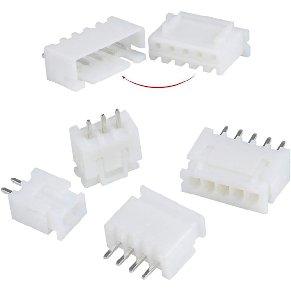 460 st JST-kontaktsats, JST-XH, 2/3/4/5/6-stifts han-/honkontakter, 2,54 mm honkontaktstiftkontakter