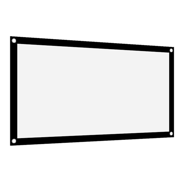 16:9 Tjock Portabel Icke-veck Mjuk Vit Polyester Projektorduk Projektionsskärm (40 tum)