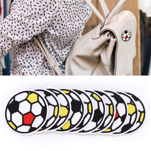 10 st sy på lappar bollsporter spel stil DIY broderade sy applikationer för barn dekoration kläder reparation