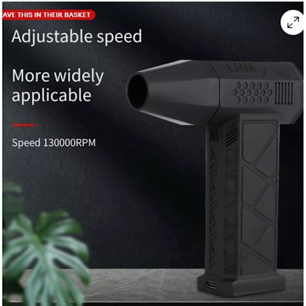Högpresterande Biltork, Jet Dryco Kraftfull Luftblåsare, Mångsidig Sladdlös Luftdammvippa För Snabb Torkning Och Rengöring, Tyst Design