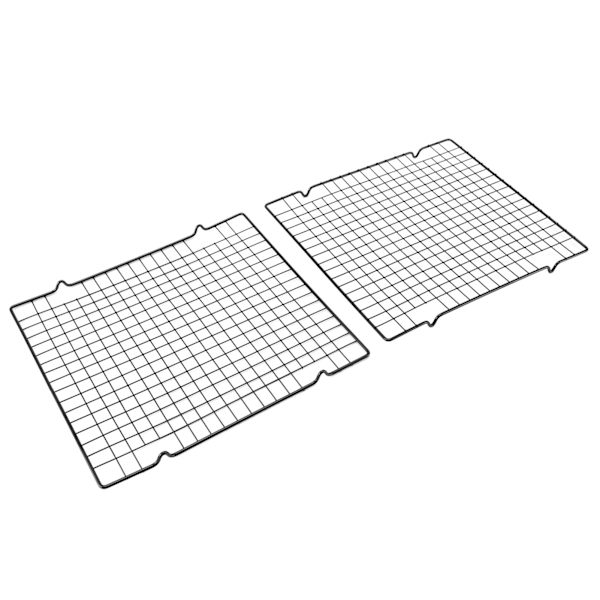 2-pack Kylgaller Svart Kolstål Nonstick Gallertrådsbricka Ugn Grillgaller för Bakning och Matlagning
