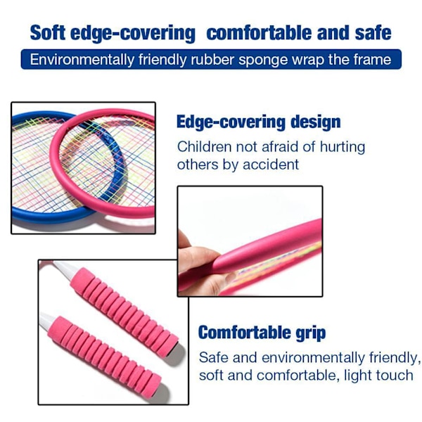 Badmintonracket för barn, portabel träningstävling för barn, högkvalitativa racketar i järnlegering speciellt designade för unga idrottare