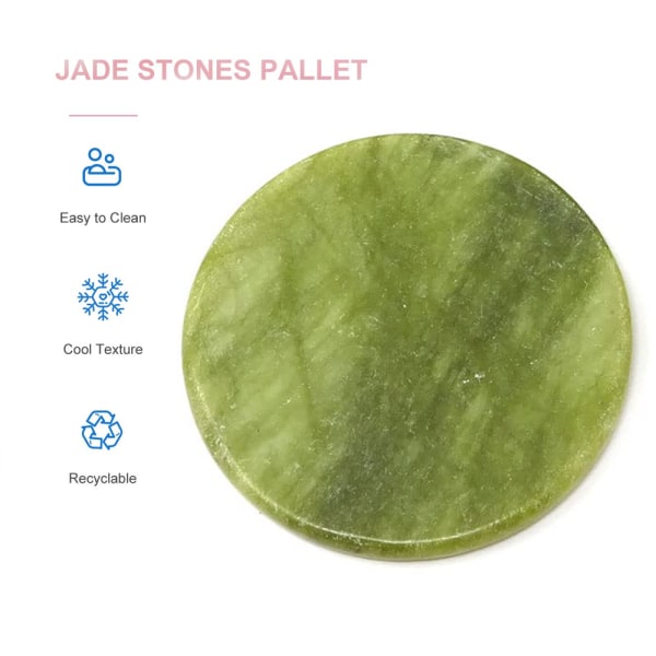 6ST Runda Jade Stone Fake Eye Lash Bases Stands