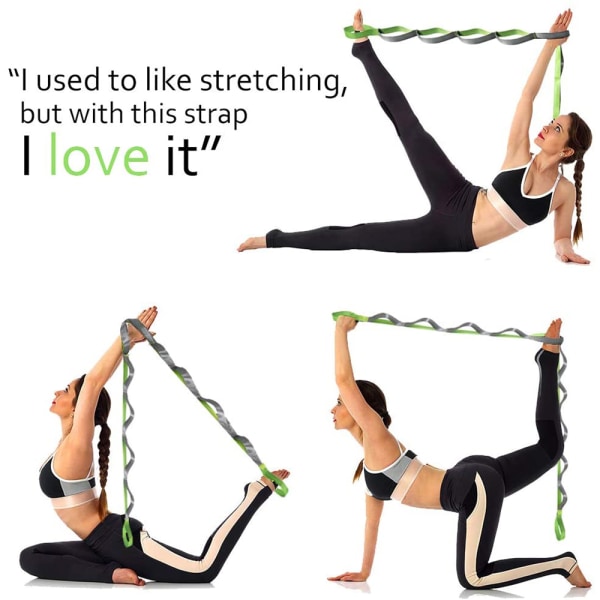 Slitstarka vävda stretchband för yoga- och hemmagympass -
