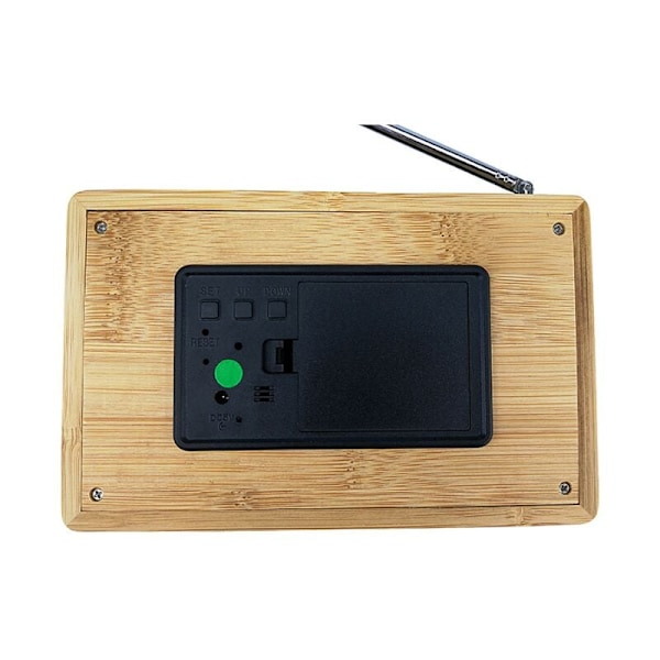 Elegant Tidmätare För Modernt Boende, Digital Väckarklockradio Med Dimbar Display, Anpassningsbara Väckningsljud, Dubbla Alarm Och Elegant Design För