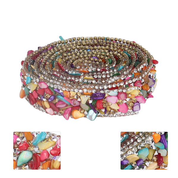 Rhinestones band 2cm bredd 2m längd godtycklig skärning vacker design varm pressning uppvärmning kläder band färger