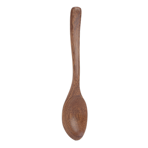 5 st träskedar Burr Free Robust Hållbar Lätt Värmebeständig Trä Mätssked Set för Gåvor HemBig Crimp Tail Spoon