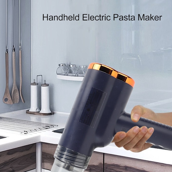 Elektrisk Automatisk Pastamaskin Arbetsbesparande 304 Rostfritt Stål Handhållen Pastanudeltillverkningsmaskin Blå