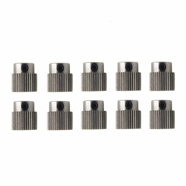 3Dman Extruder Remskiva 36Tänder Borr 5mm Rostfritt Stål Drivhjul för 1,75mm & 3mm 3D-skrivarfilament (10-pack)