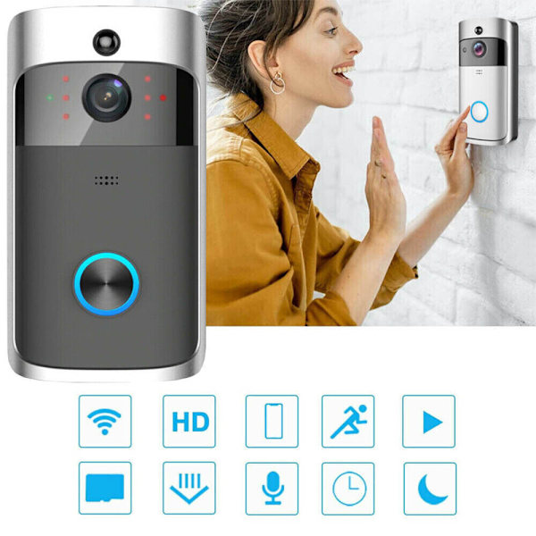 Ring Video Doorbell HD video Trådlös dörrklocka Avancerad rörelsedetekteringskamera;Ring Video Doorbell HD Video Trådlös dörrklocka Avancerad rörelse