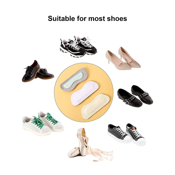 Heel Grips Shoes Too Big - Thick Gel Shoe Liners Plus Shoe Wipe