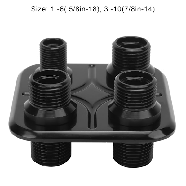 Bil 4-ports luftkonditioneringsbulkhead slangkoppling Universal modifiering Ersättning för GM PerformanceBlack