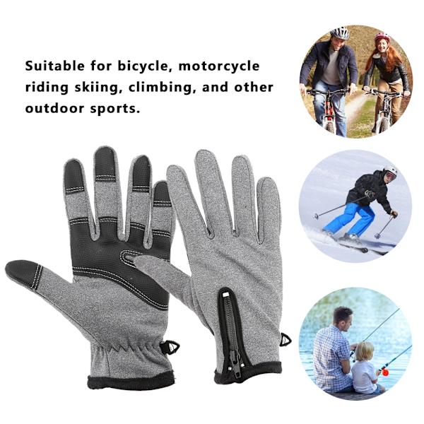 Vattentäta handskar för utomhussporter, ridning, klättring, varma unisex-handskar med pekskärm, full fingerhandskarL