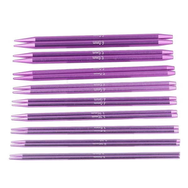 Utbytbara cirkulära stickningsnålar set 3,0 till 6,0 mm polerade bärbara stickningsnålar set med ergonomiskt handtag