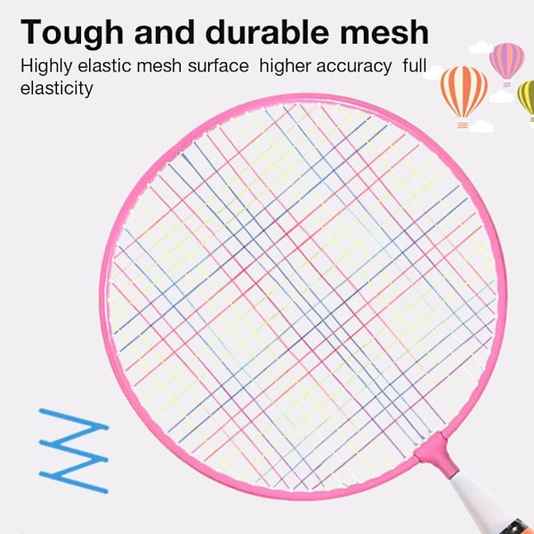 Badmintonracket för barn, portabel träningstävling för barn, högkvalitativa racketar i järnlegering speciellt designade för unga idrottare