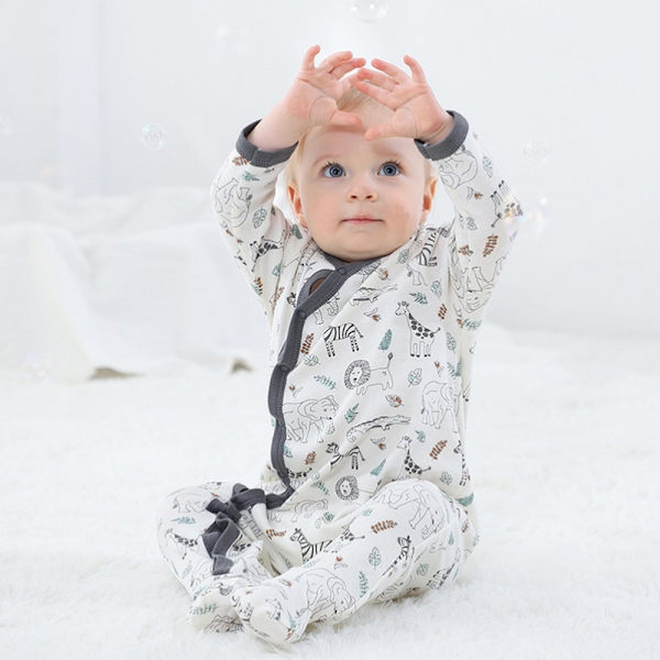 Baby pojkar flickor sova rompers, 3-pack