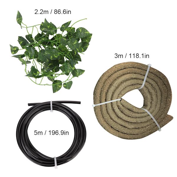 Jungle Habitat Flexibel Simulerad Rotting Växtförstövare Enhet Set för Reptil Terrarium(typ3)