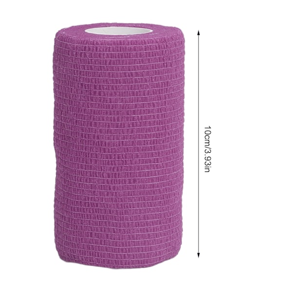 12 st Bandage Wrap Natur Latex Elastisk Självhäftande Wrap för Kor Hundar Hästar 10cm Lila