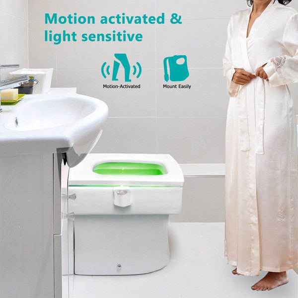 2-pack toalettlampa Toalett nattlampa Vattentät LED-tvättrum