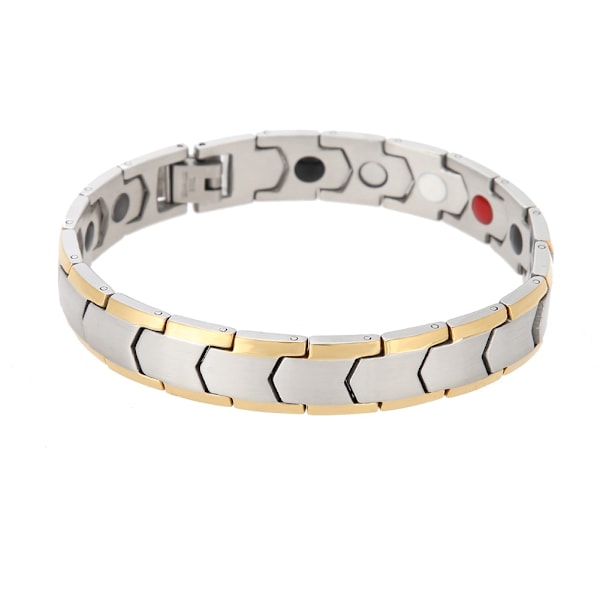 Magnetarmband i titan, elegant design med kvantmagnetisk teknologi, justerbar längd för perfekt passform, starka magneter reducerar ledvärk och