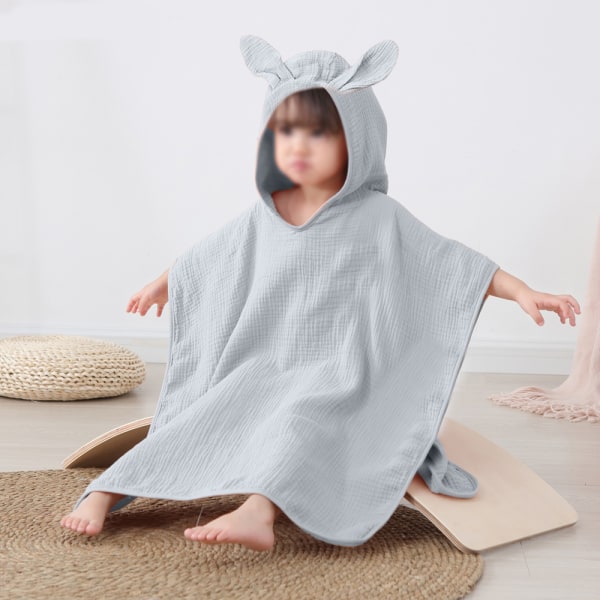 Bomullsväv barn kan bära huva mantel badhandduk för