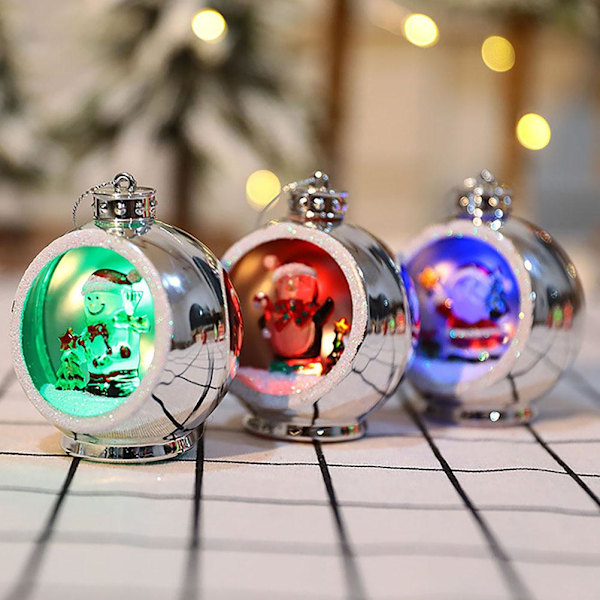 Jul Tomte Snögubbe Hängen LED Hängande Ornament för Juldekorationer
