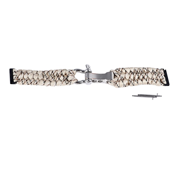 Ersättningsarmband Klocka Vävt Band Nylon Paracord Vävt Handgjort Klockarmband för Suunto 7 9 D5i 24mm Desert