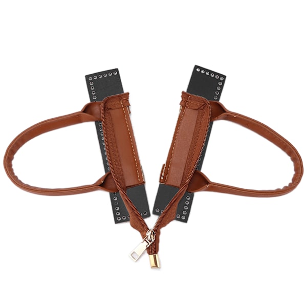DIY virkad väska handgjord fashionabel stil legering konstläder handväska för hantverksälskare (svart)