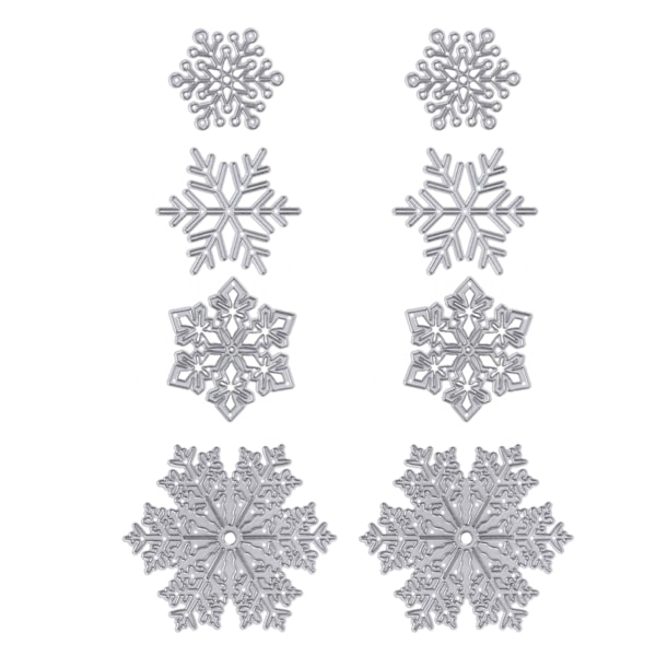 Jul Metall Scrapbooking Snöflingor Stansar, Tunn Stans för Exakt Korttillverkning & Prägling, Elegant Silver Snöflinga Design för Vinter