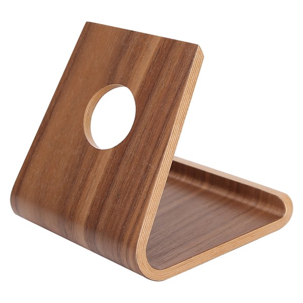 Naturträställ för Universal Tablet-hållare, Ergonomisk Design Mobiltelefon Docka med Multi-Vinkel Användning, Trämaterial Konst Hantverk Estetik,