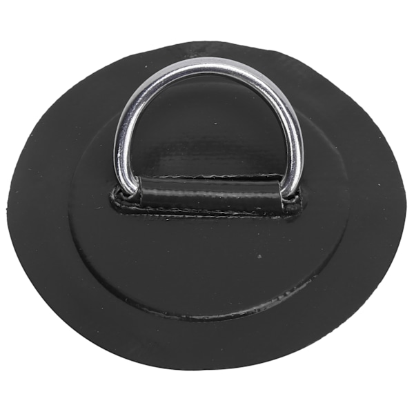 6 st uppblåsbara båt DRing Pad Patch PVC Hållbar marin rostfritt stål fast spänne (svart)