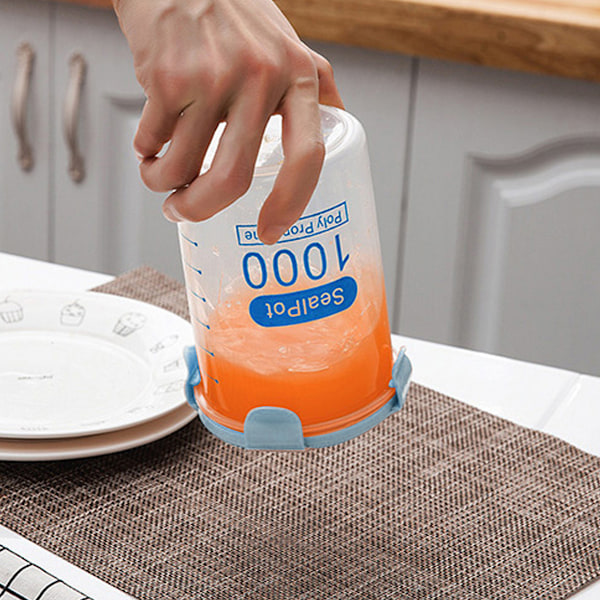 Preservation Masterpiece, Klar 1000ml Lufttäta Matförvaringsbehållare, BPA-fri Plastmatbehållare, Stapelbar Design För Köksförråd