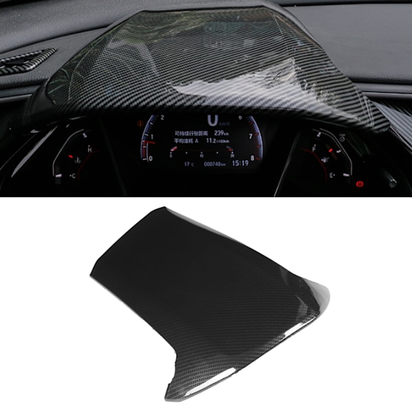 Instrumentbräda Ram Rattstyre Mittkonsol Skydd Ersättning för Honda Civic 10:e 2016‑2020 Kolfiber Stil