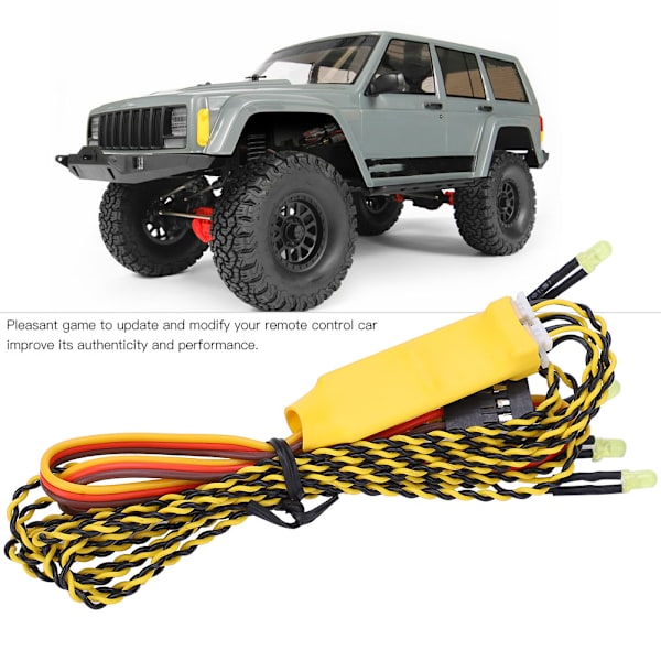 Modellbil Allmänna Länkage Lampor Blinkers Set för Universal RC Crawler Drift Bil