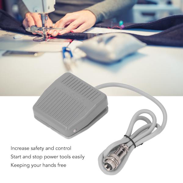 BERM Fotpedal för Handsfree Elektrisk Drift 1 NO 1 NC 1 meter Kabel med 2-polig Flygkontakt