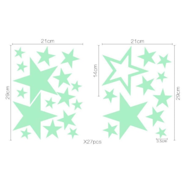 Självlysande klistermärken väggdekaler, 435 stycken självlysande stjärnor, prickar och måne väggdekaler, väggdekaler, DIY för sovrum, pojkar, flickor, barn