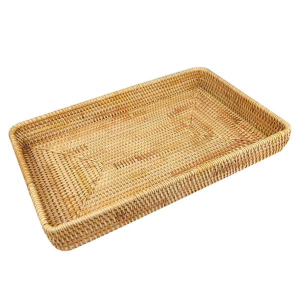 Elegant Handvävd Serveringsbricka i Rattan, Naturligt Slitstarkt Material För Ökad Hållbarhet Och Mångsidighet