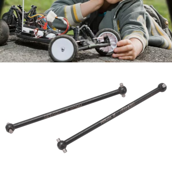 2 st RC-bil bakre drivaxel i höghållfast stål hundben bakre drivaxel ersättning för ZD Racing DBX07 EX 07 1/7