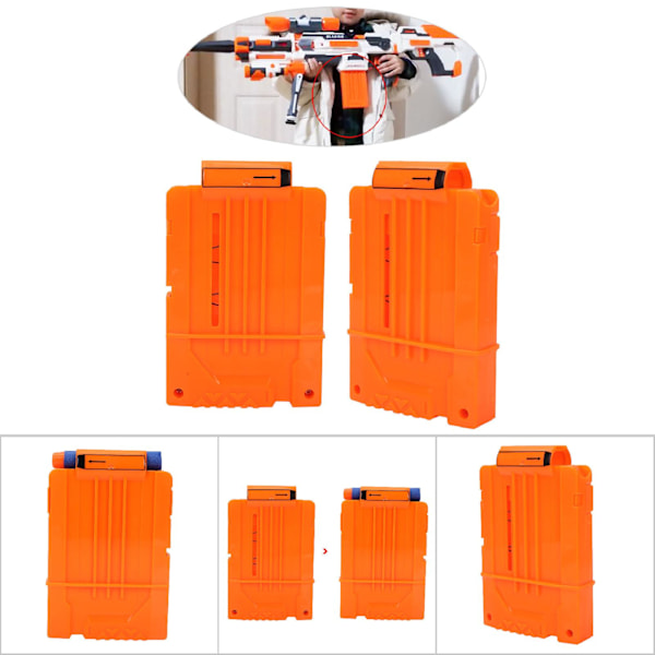 Mjukt Kulmagasin Plast Patron Magasin Leksakspistol (6 Dart Orange)