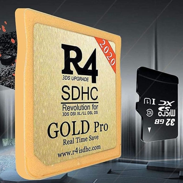 Guld (Gold Pro) SDHC-kort med SD 32 Go-kort för DS/DS Lite/DSi/DSi XL/3DS/2DS - Kärnan redan installerad