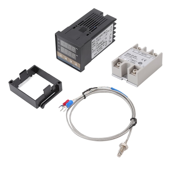 Digital PID termostatkit Vattentät Hög noggrannhet Snabbt svar Professionell REX C100 Temperaturregulator för gård 25A