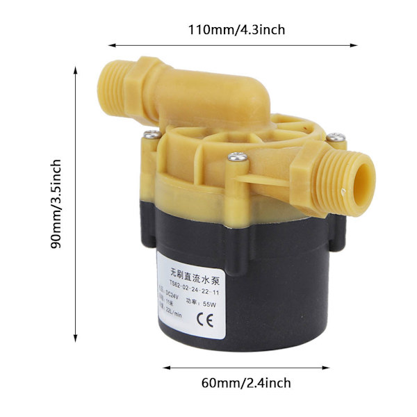 24V Vattenrenare Värmare Pump PWM Frekvensomvandlare DC Vattenpump