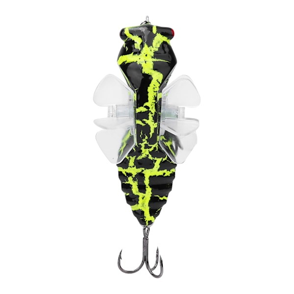 Hård fiskbete bionisk cikada form fiskebete med roterande spinnpropeller trekrok 7,5 cm Y238-1