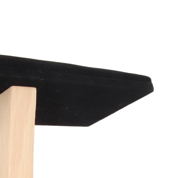 Armbandshållare Display Massivt Trä Svart Flanell Smycken Armband Klockhållare Organizer Stabil Bas