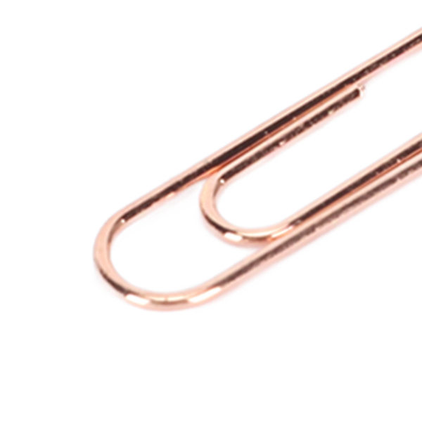 1,1 tum 100 st papperklämmor Rostskydd Ökad halkskydd Bärbara metalliska papperklämmor för kontor Daglig användning Roséguld