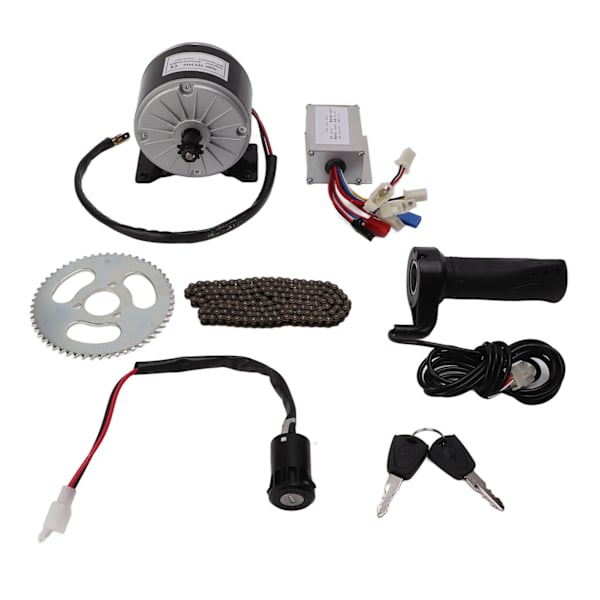 24V 250W Elektrisk DC-Motorkit med 55T Kedjekrans 146L Kedja för Minicyklar Elektrisk Scooter Motorcykel