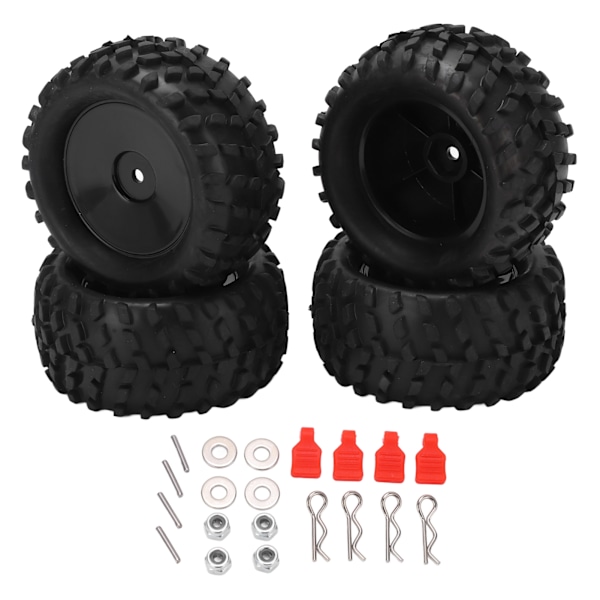 4 st 82MM främre och bakre gummidäck och fälgar set för Wltoys 144001 1/14 RC Off Road Car